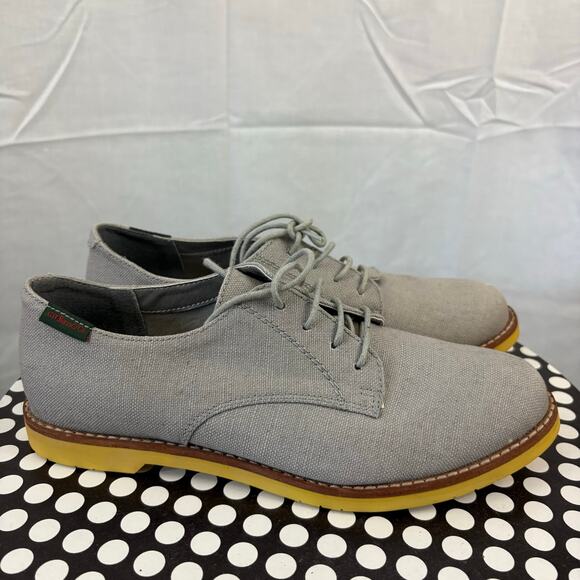 GH Bass Canvas Elly-2 Oxfords Shoes Gray Yellow Soles Women’s 7 M - Picture 1 of 7